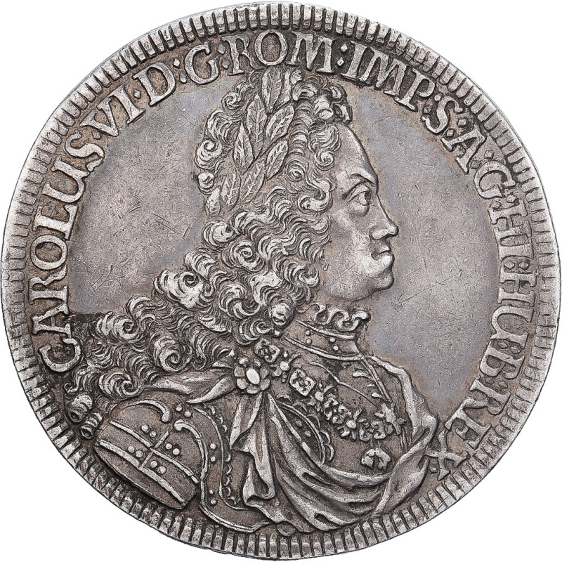 Austria, Karl (Charles) VI, Thaler, 1721, Hall, Silver, AU, KM:1594