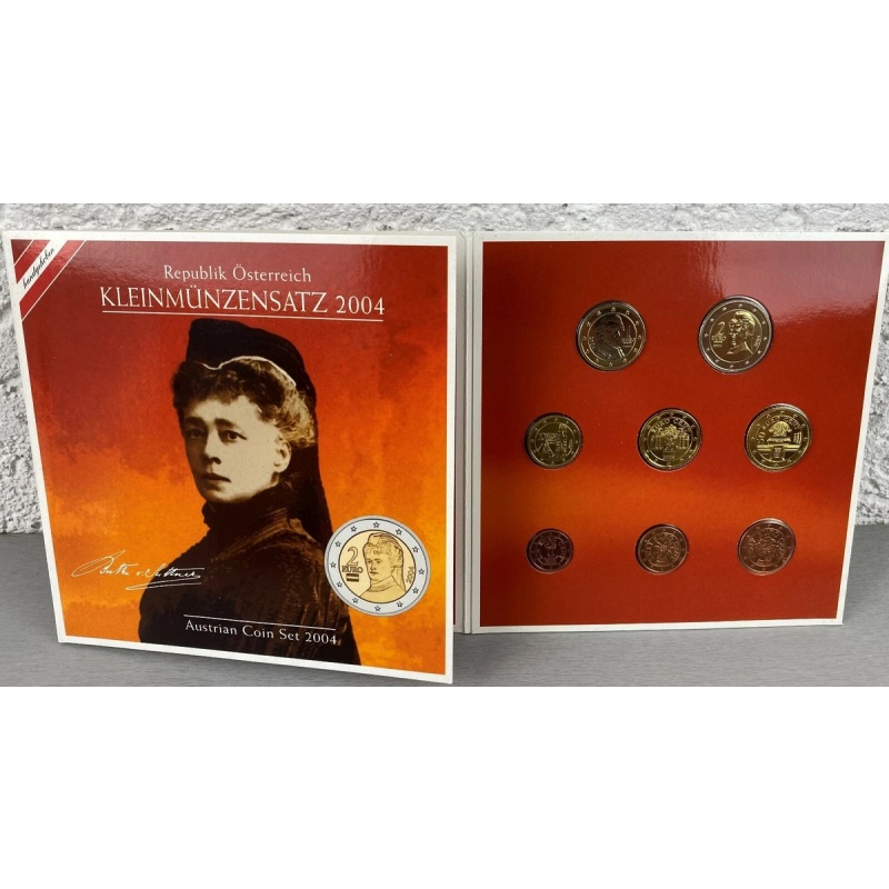 Austria EURO 2004 year Bu Full coin set from 1 cent - 2 euro total 8 coins