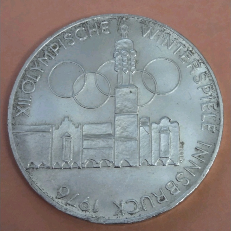 2 Different 1976 Innsbruck WINTER Olympic Games Austrian 100 Schilling Coins