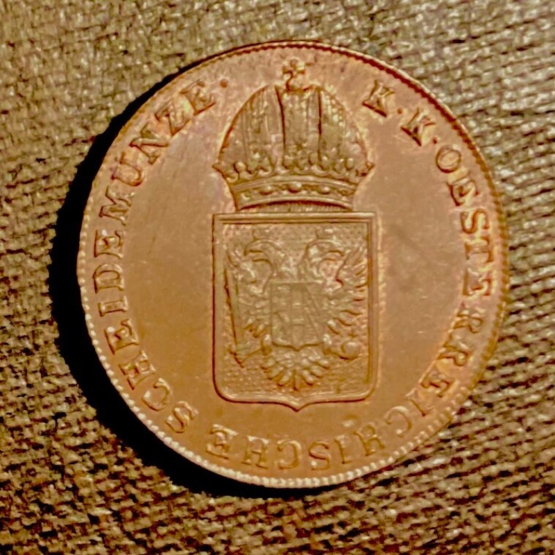 1816 B Austria Francis I One 1 Kreuzer Uncirculated Unc cd -
