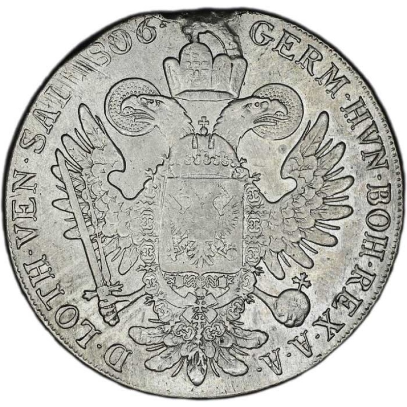 AUSTRIA coin Thaler 1806 A Very rare type VF Very Fine