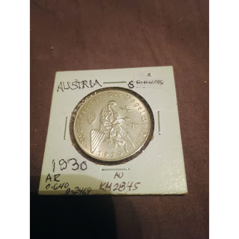 1930 Pre Anschull Austria Silver 2 Schilling Coin In Great Condition