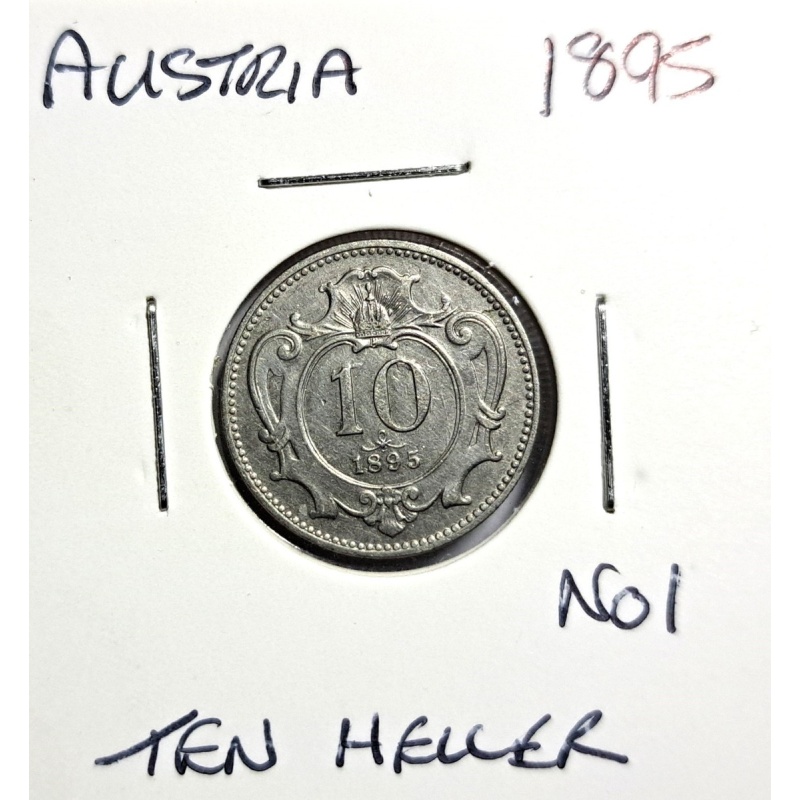 @@@ A SUPERB  AUSTRIA 1895 TEN HELLER no1 @@@