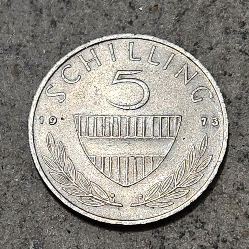 AUSTRIA ???? FIVE (5) SCHILLING COIN 1973