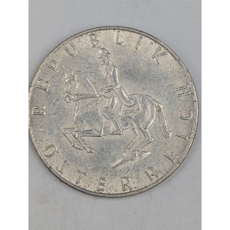 1961 Austria 5 Schilling Silver Coin .640 KM#2889 ASW 0.1070 oz Republik Österre