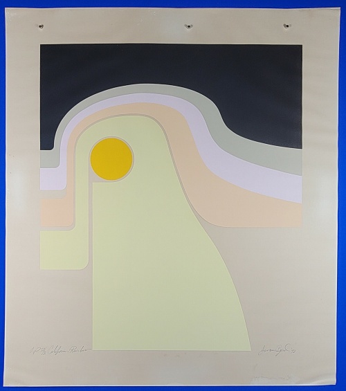 Rare James Byrd Signed "California Rainbow" AP Edition Screen Print 1972