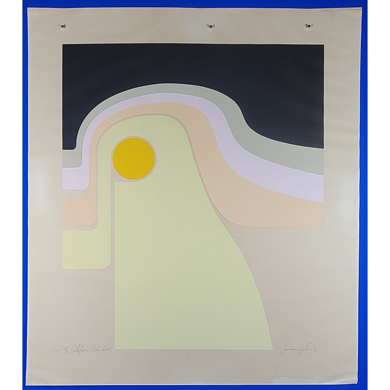 Rare James Byrd Signed "California Rainbow" AP Edition Screen Print 1972