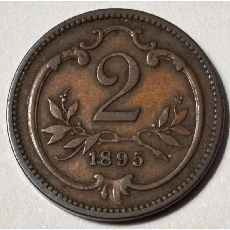 1895 Austria 2 Heller