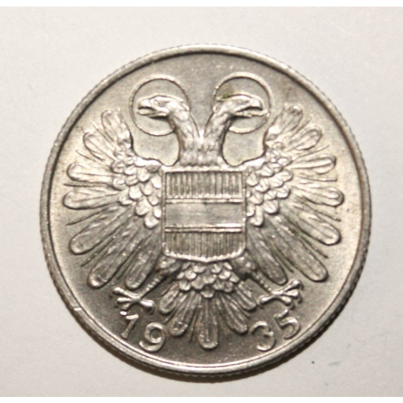 S12 - Austria 1 Schilling 1935 Uncirculated Copper-Nickel Coin - Beautiful Coin