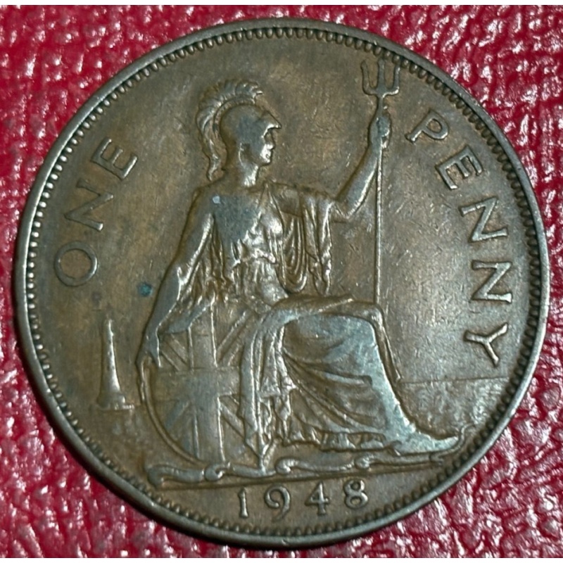 HIGH GRADE VF/XF  1948 GREAT BRITAIN ENGLISH LARGE PENNY CENT-FEB667