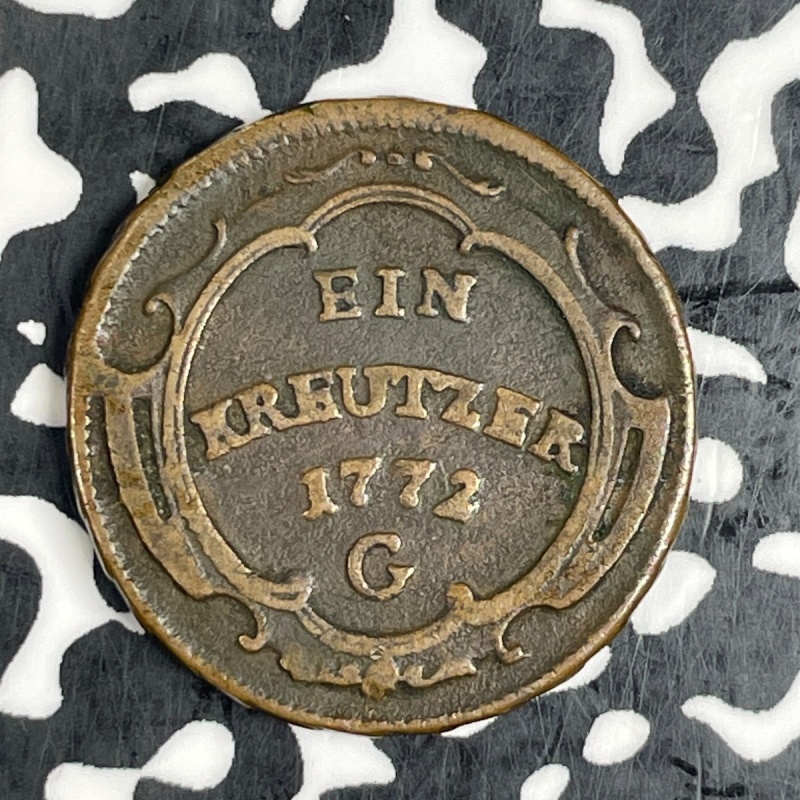 1772-G Austria 1 Kreuzer Lot#C8936