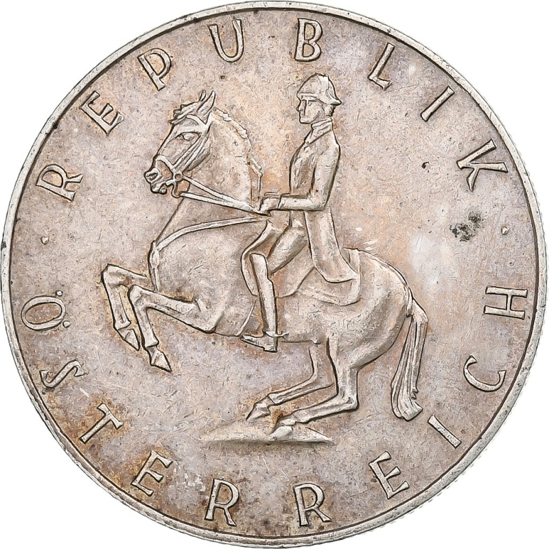 [#1283928] Austria, 5 Schilling, 1961, Vienna, Silver, EF(40-45), KM:2889