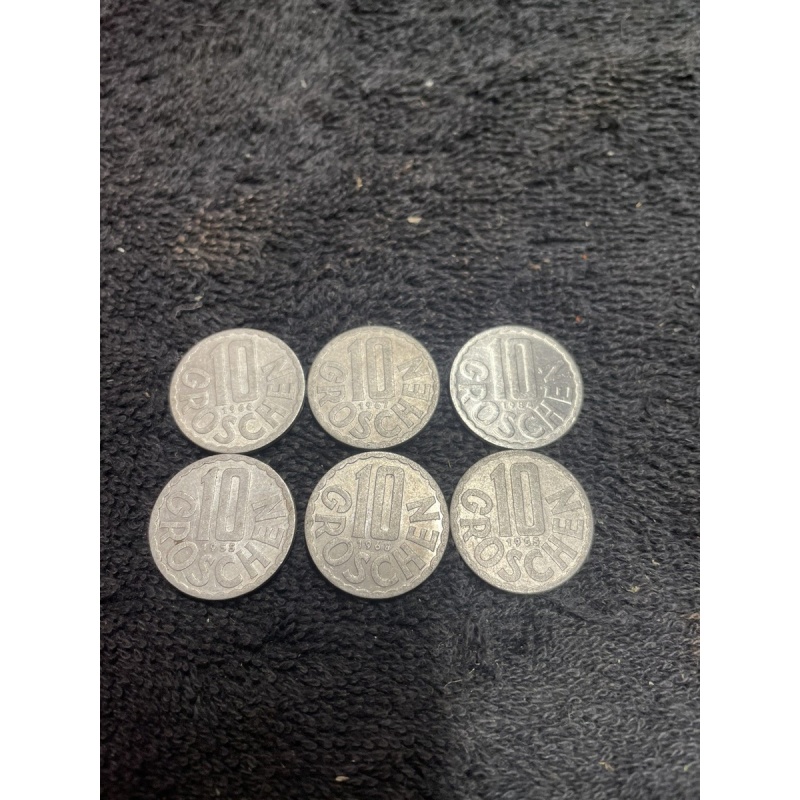 Austria 10 Groschen Coins