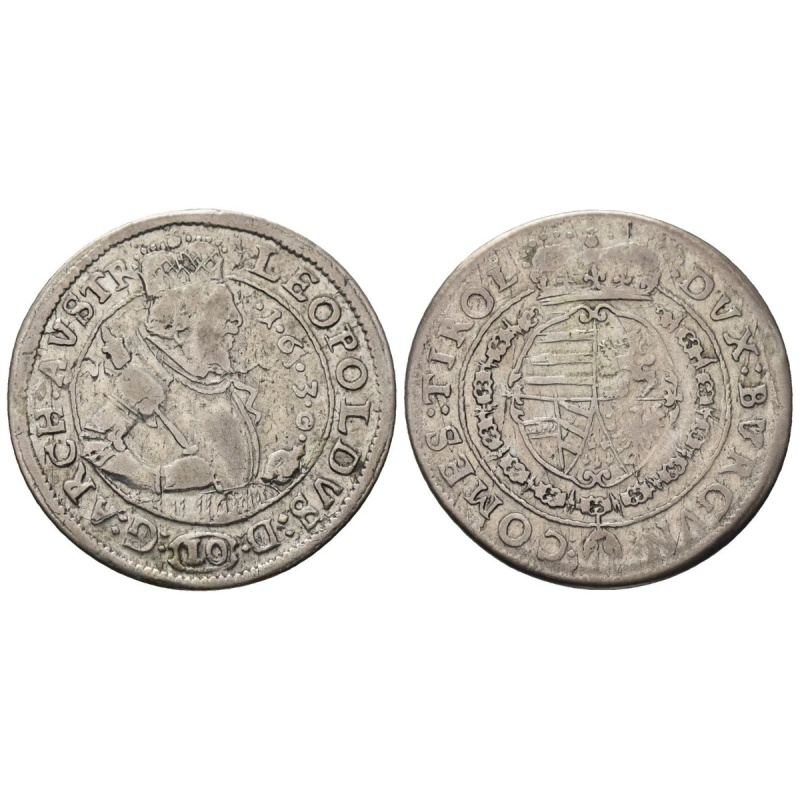 Austria 10 Kreuzer 1630 - Silver, 0.14 Oz, Ø 1.14 In KM# 589