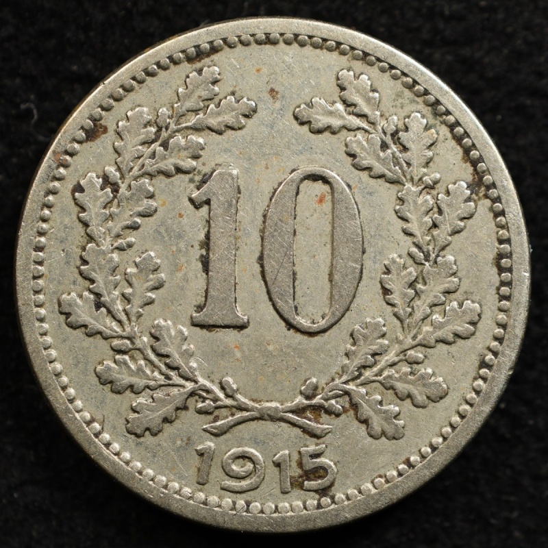 Austria 10 Heller 1915, Coin, Inv#E461