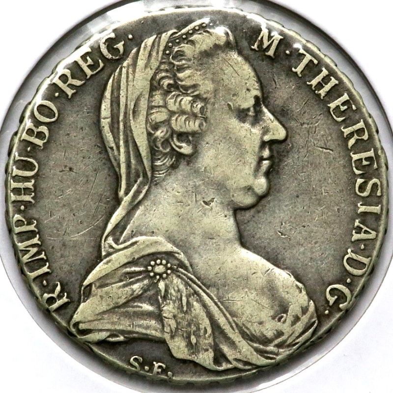 1780 Maria Theresa One 1 Thaler - Old Circulated Restrike  R1651