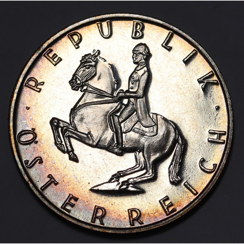 1965 Austria 5 Schilling Silver Coin KM#?2889 Proof w/ Cameo
