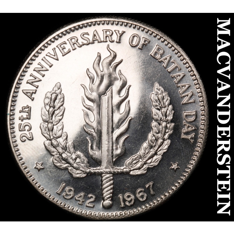 1967 Philippines One Peso Silver - Choice Brilliant Uncirculated Luster #i8502