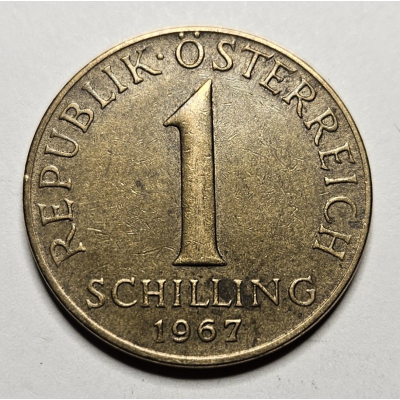 1967 Austria 1 One Schilling - Aluminum Bronze - Austrian - World Coin - Europe