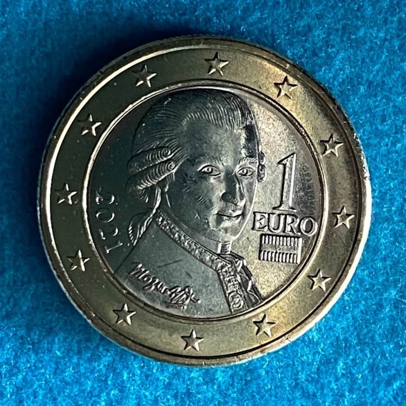 Austria - 1 euro - 2021 coin - aUNC