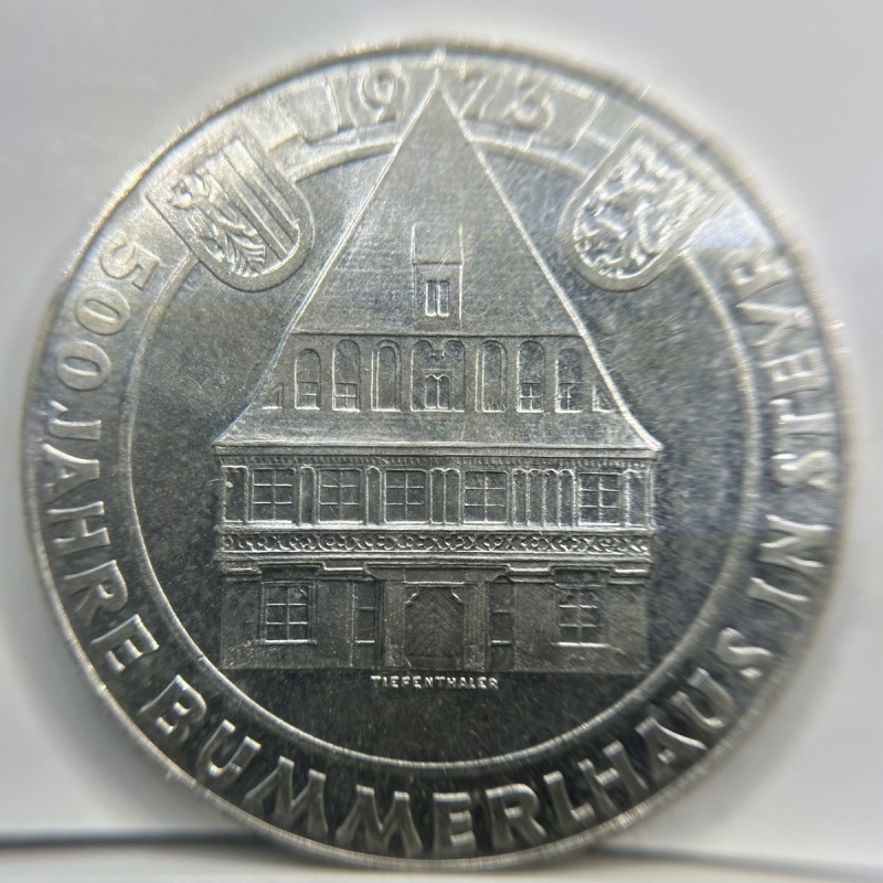 1973 Austria 50 Fifty Schilling Silver Coin - Uncirculated - Bummerl House