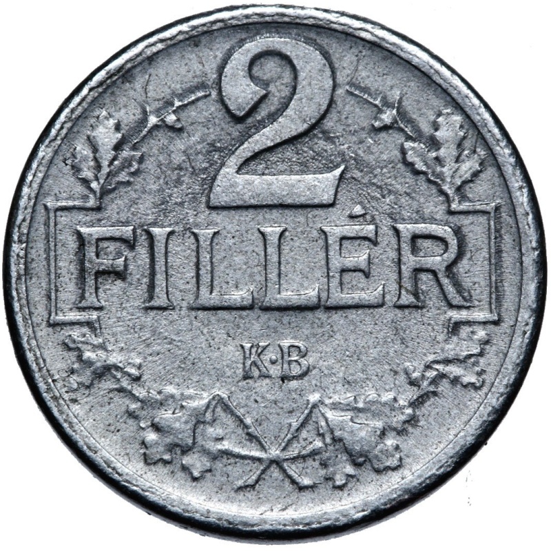 Austria-Hungary-Hungary-Coin-2 Fillers 1918 KB-Iron