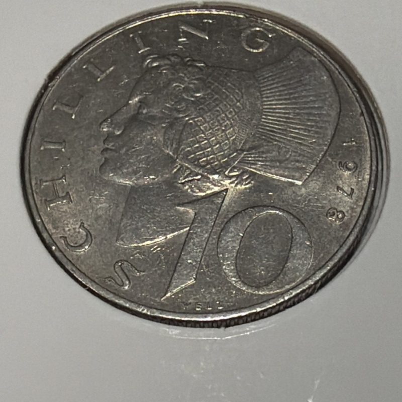 Austria 10 Schilling Silver Coin 1974 Uncertified Republik Österreich Circulated