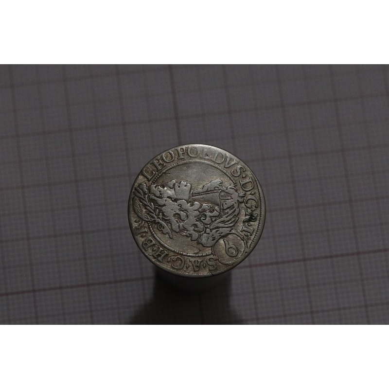 ?? ???? AUSTRIA 6 KREUZER 1693 SHARP DETAILS Hall Herinek B77 #Z6098