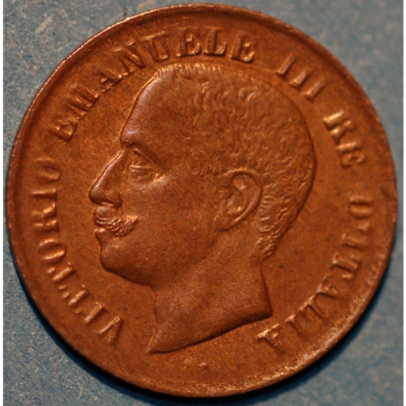 Italy Centesimo 1908 Vittorio Emanuele III KM# 35