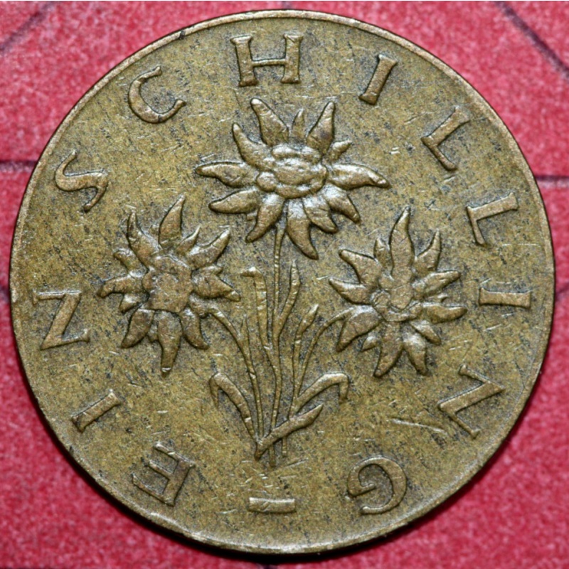Austria  1960   Schilling, Edelweiss Flower- Foreign Coin 22.5mm