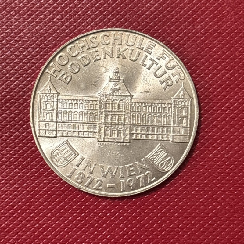 Austria 50 Schilling .900 Silver Coin Institute of Agriculture 1972 (KM#2914)