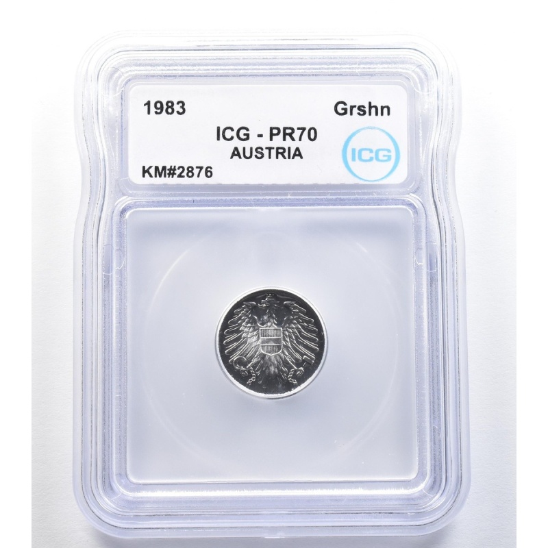 1983 Austria 2 Groschen KM#2876 PR70 ICG *7939