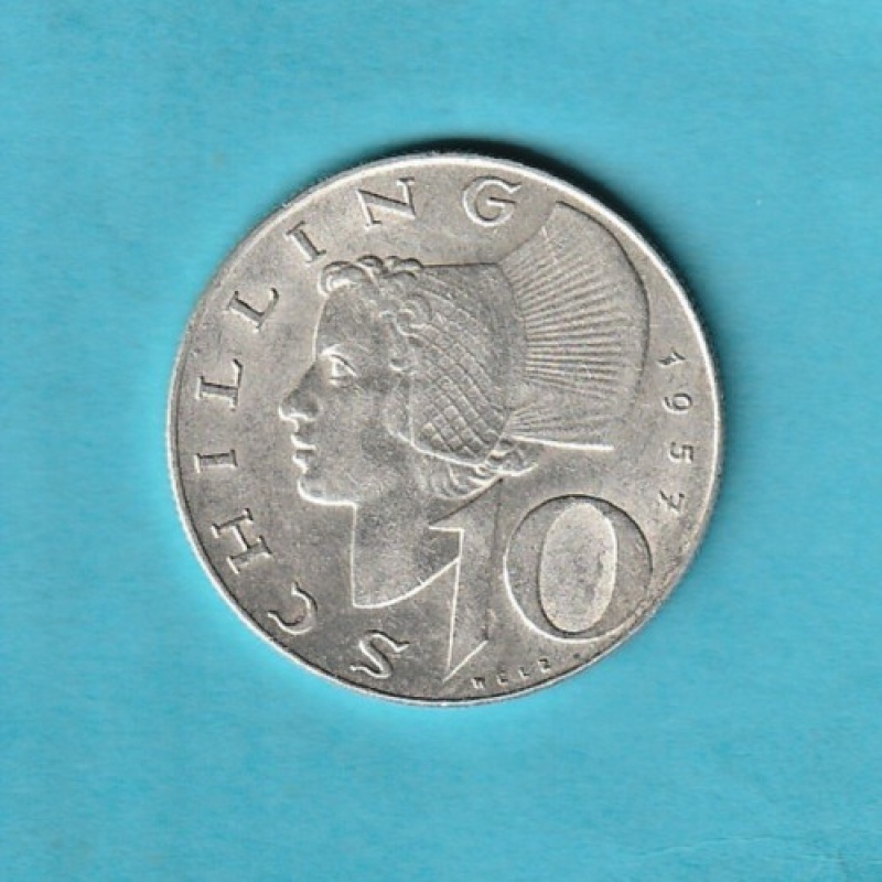 1957 Austria Silver 10 Schilling km 2882 Coin Extremely Fine Condition