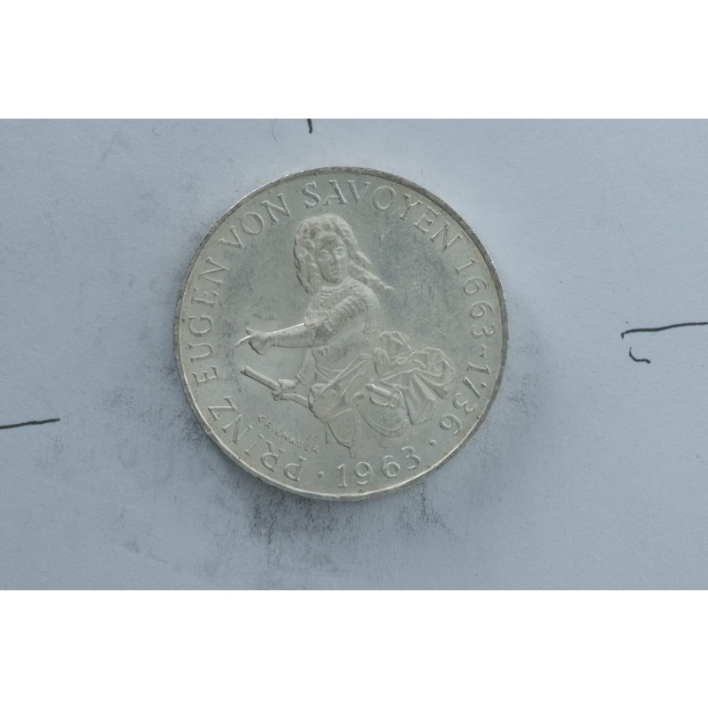 1963 Austria Prince Eugen 25 Schilling 0.800 silver commemorative coin