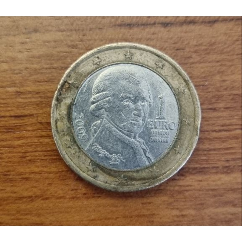 1 Euro Coin | 2009 | Austria | Mozart