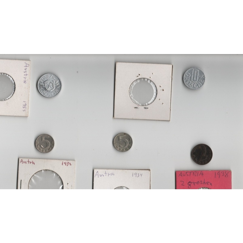 Austria Coin Lot Set Of 5 Austrian Coins 1932 1934 1938 1952 1955