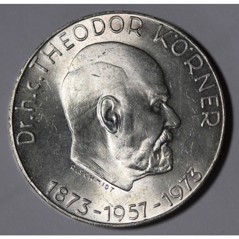 1973 Austria 50 Schilling, Dr. Theodor Körner- Silver Coin KM#?2917 Unc