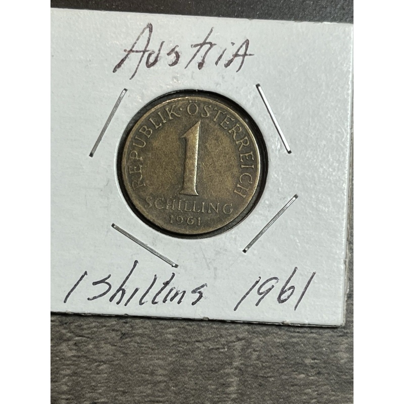 1961 Austria 1 Shilling Circulated Coin KM#2886 Aluminum Bronze