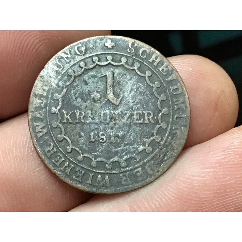 1812 E AUSTRIA w Emperor Franz II Hapsburg Kreuzer Austrian Coin