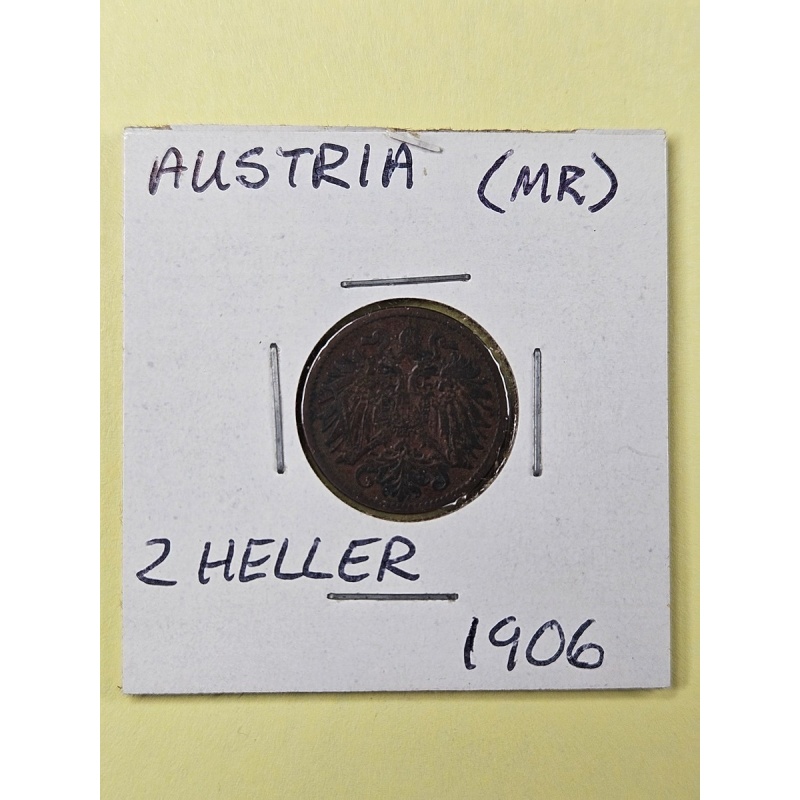 COINS - AUSTRIA - 2 HELLER 1906
