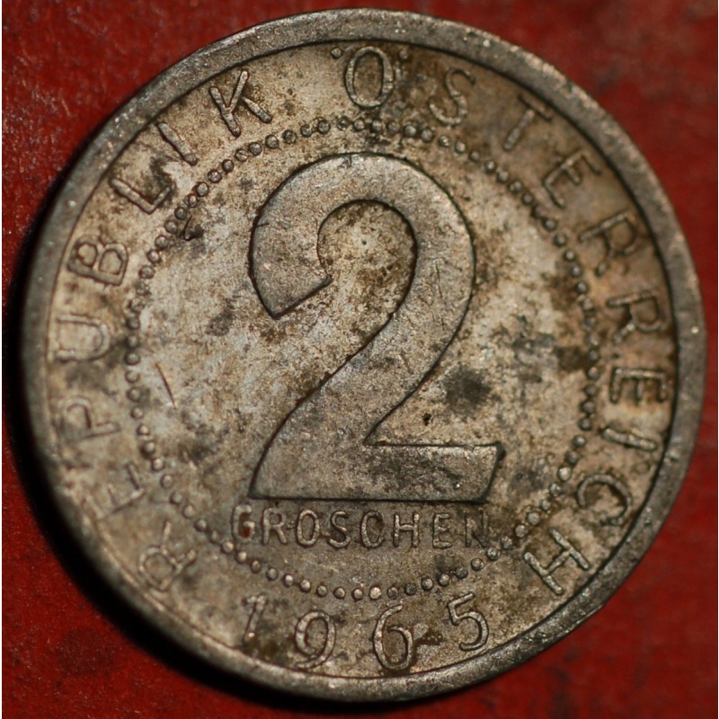 Austria 2 Groschen 1965 KM#?2876