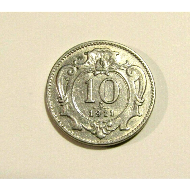 Austria 1911 10 Heller Coin