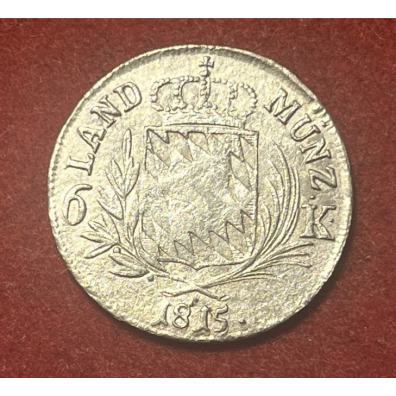 Bavaria 6 Kreuzer 1815 Silver Coin KM#686 T10815