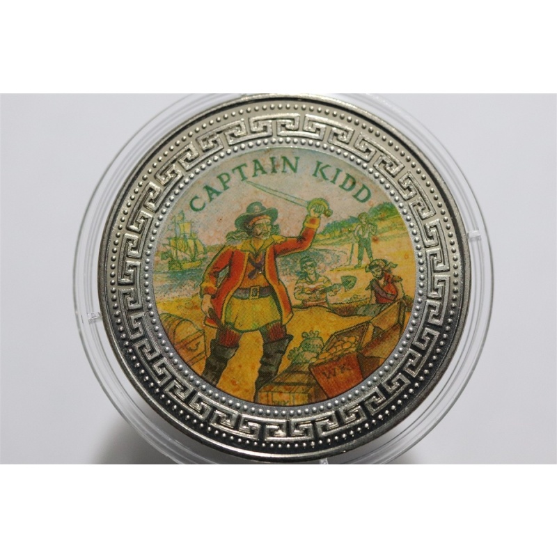 ?? ???? HONG KONG 1 DOLLAR 1998 CAPTAIN KIDD COLOURED B90 #5664