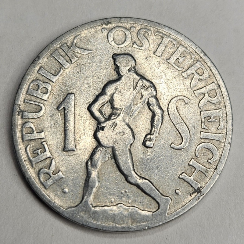 1946 Austria 1 One Schilling - Circulated Austrian Aluminum World Coin - Europe
