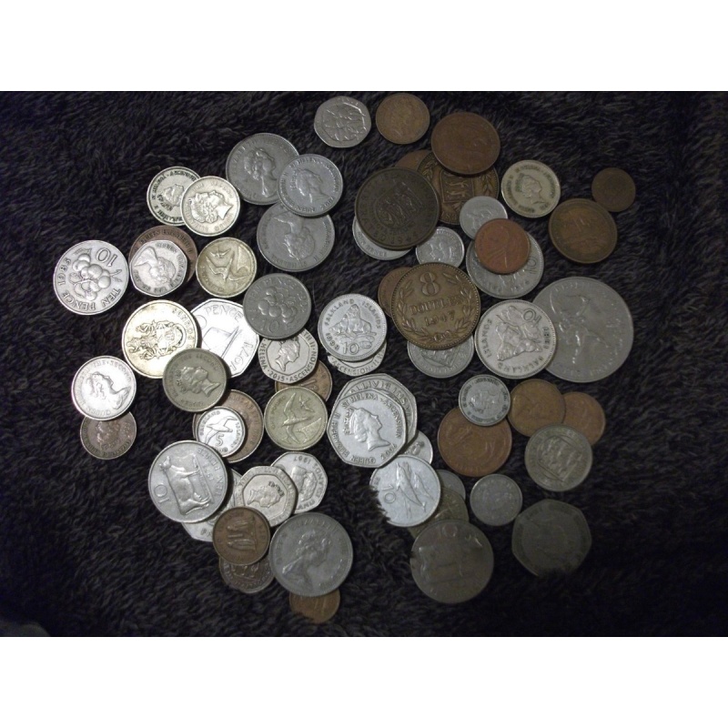 Lot of coins Gibraltar, St. Helena, Falkland Islands, Guernsey, etc.