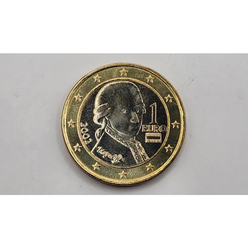 AU 2002 Austria 1 Euro Coin - 1st Map - KM#3088