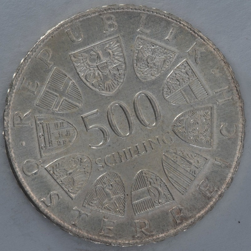 1981 Austria 500 Schilling Otto Bauer silver coin Austrian Mint