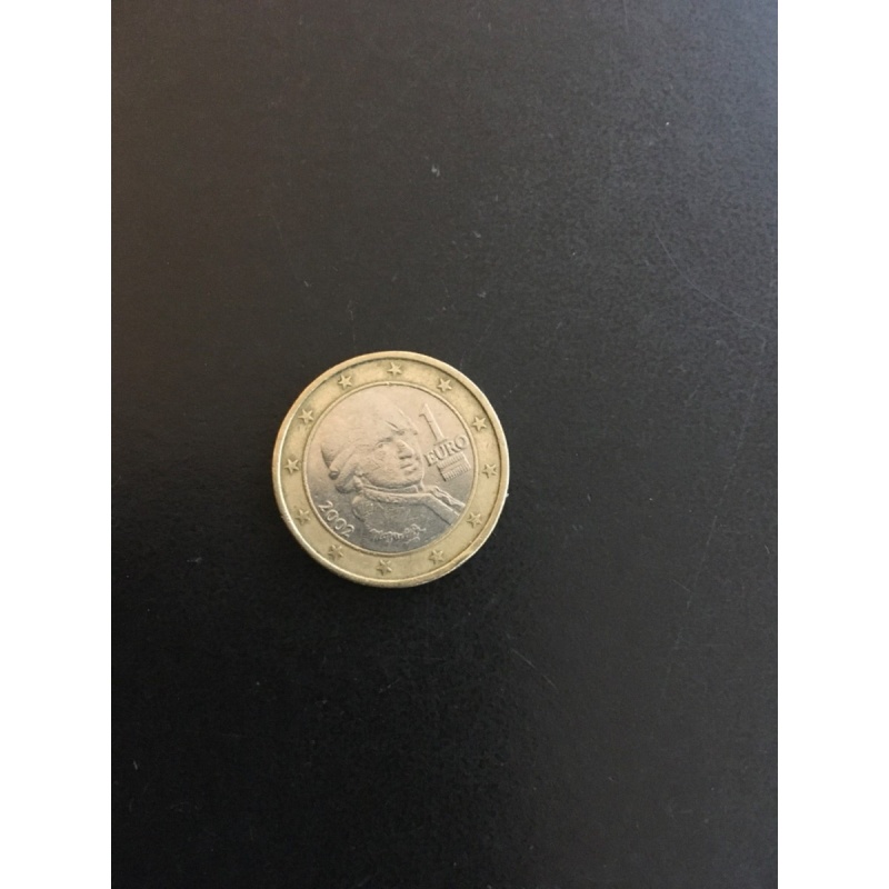 AUSTRIA 1  euro coin 2002 MOZART