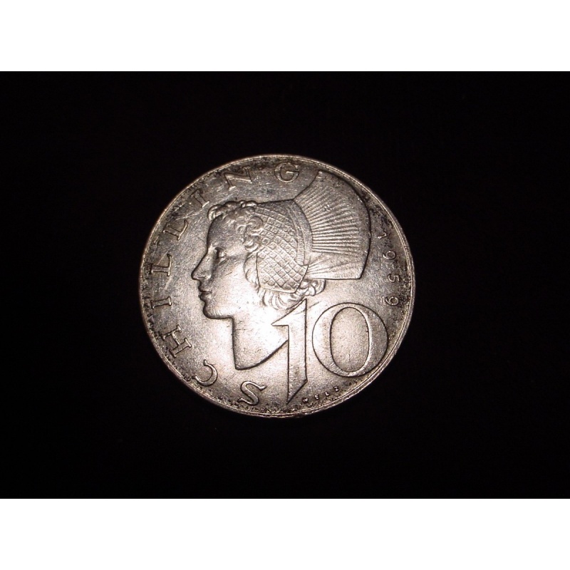 1959 10 SCHILLING - AUSTRIA - 0.640 SILVER